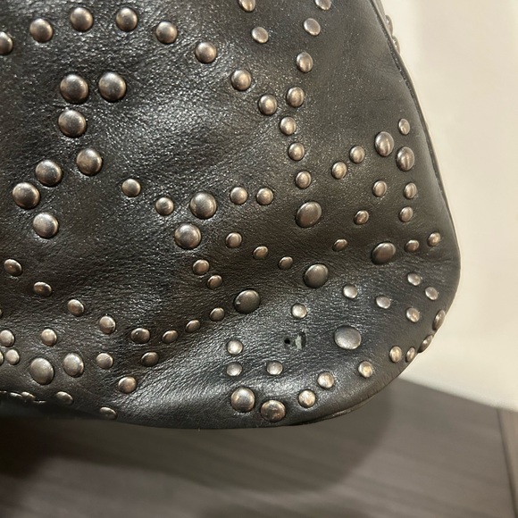 Coach Celeste Convertible Studded Hobo bag in black leather EUC - Picture 12 of 12